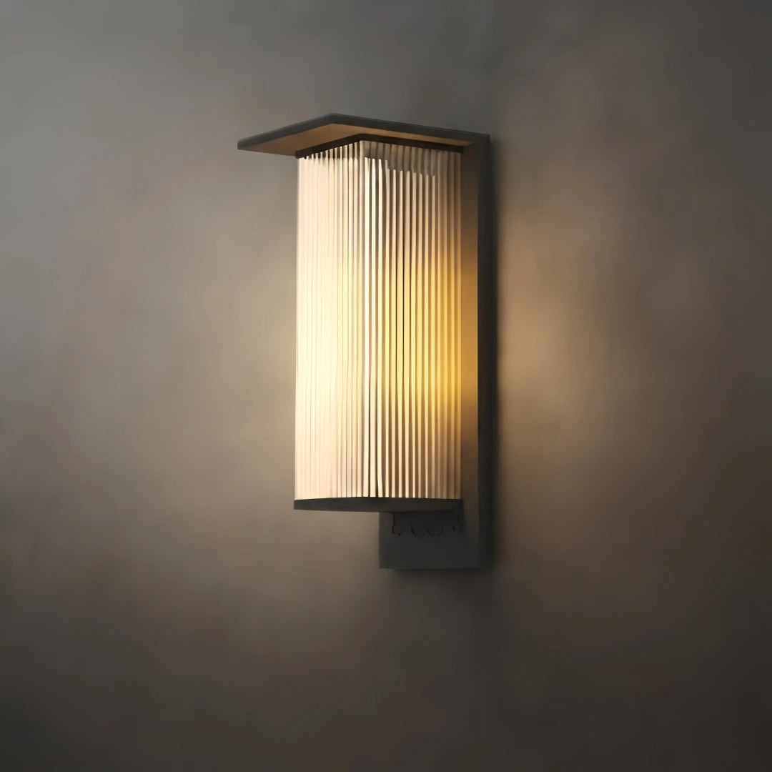 Irondale Industrial Rectangular LED Outdoor Wall Lamp – Waterproof Light for Courtyard