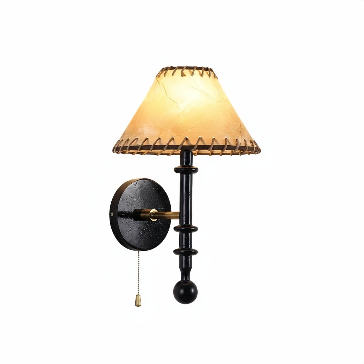 Lunara Mid-Century Wall Lamp -- Black Walnut for Bedroom Living Room
