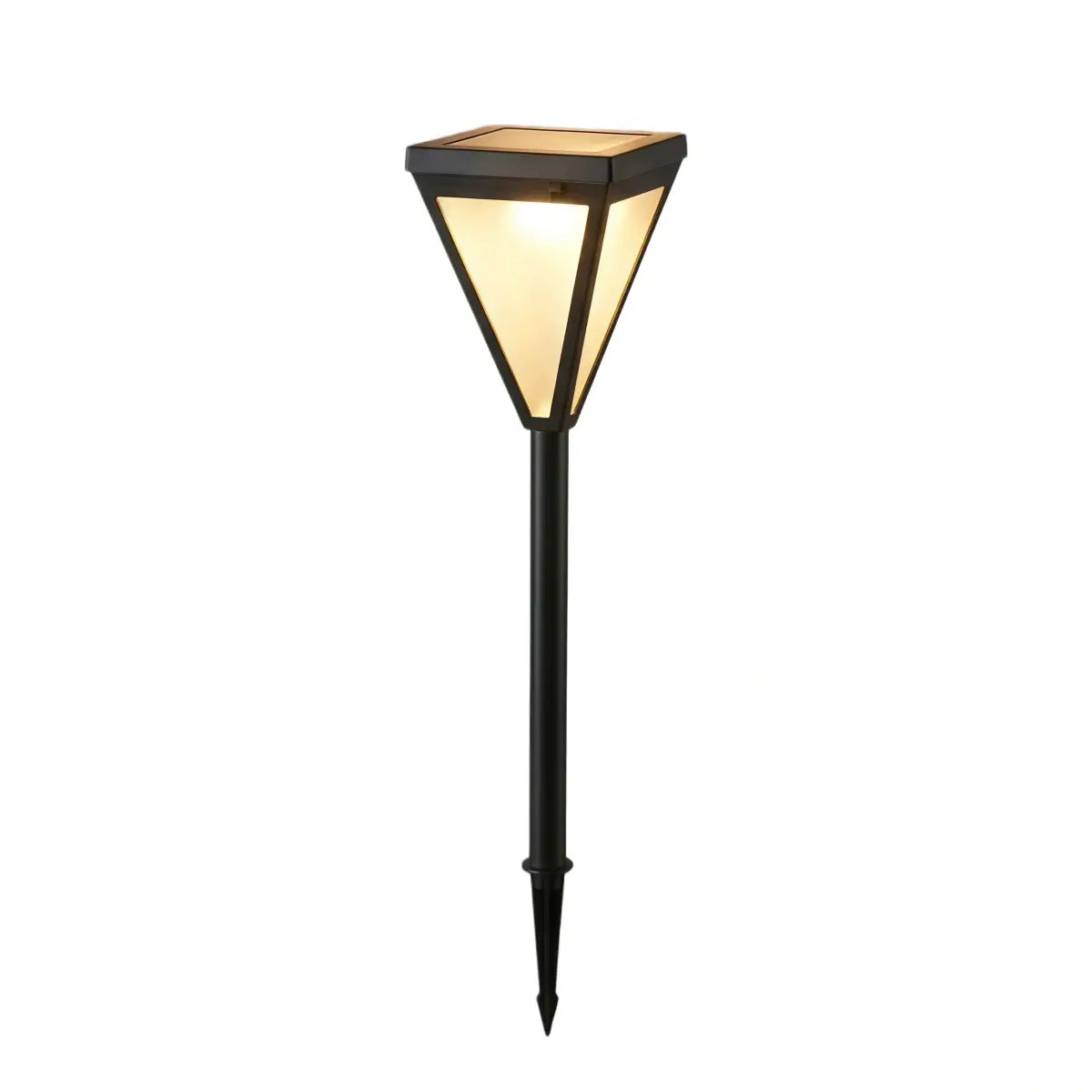 Arcato Modern Solar Outdoor Path Light - Black Metal Design
