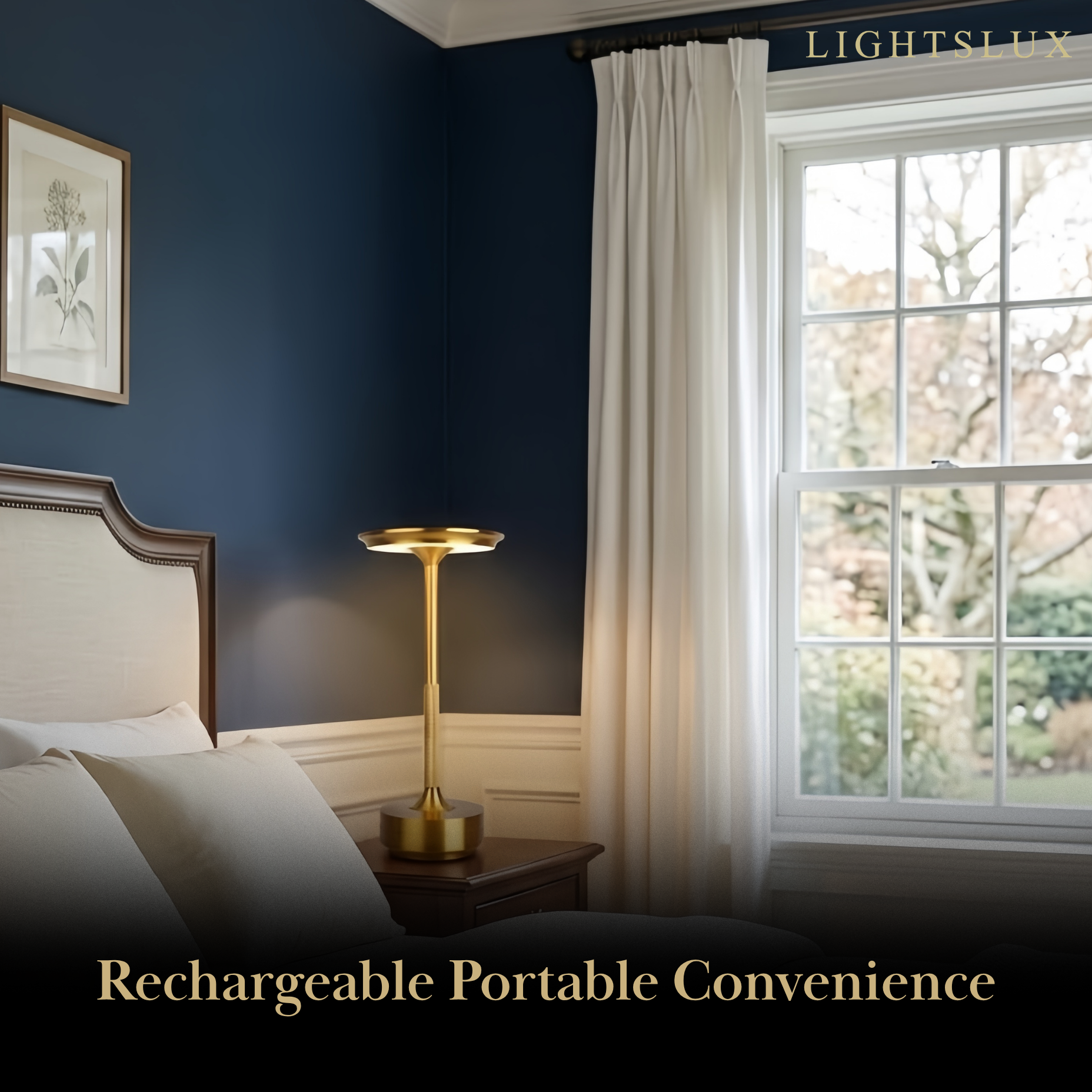 Arcato Modern Rechargeable Table Lamp – Touch Dimming & 3 Color Temperatures