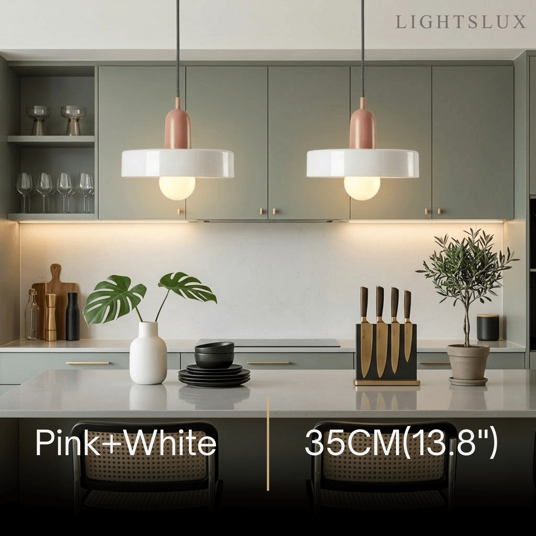 Morandia Nordic Pendant Light - Round Glass Shade for Living/Dining Room