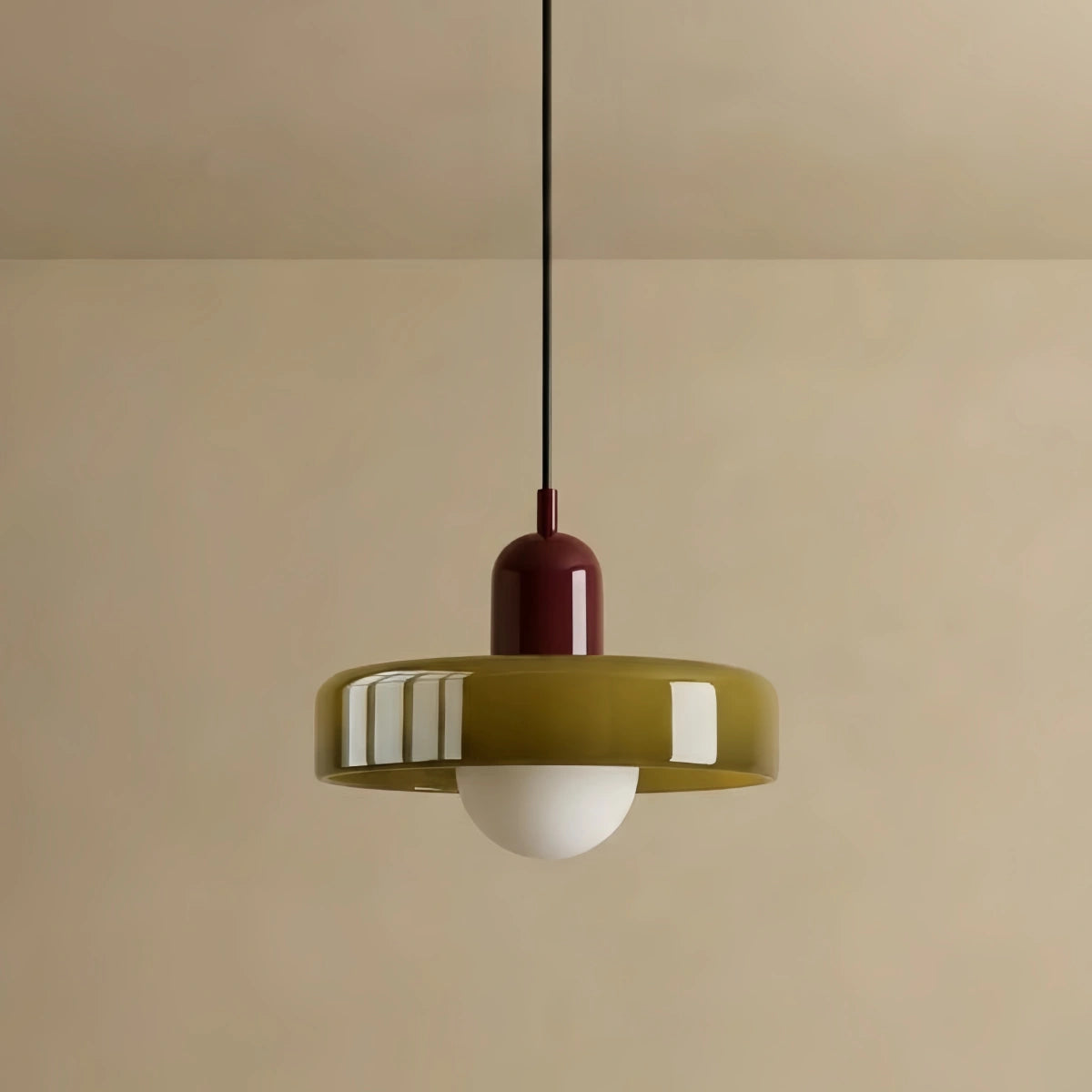 Pendant Light - Round Glass Shade for Room