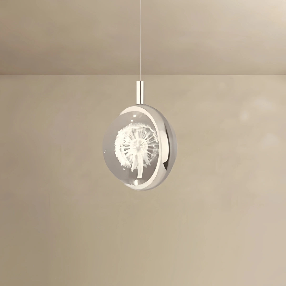 Art Deco Gold Pendant Light – Globular Metal/Crystal for Bedroom