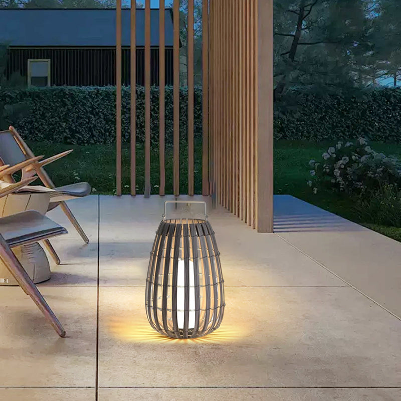 Modern Wooden Solar Path Lamp