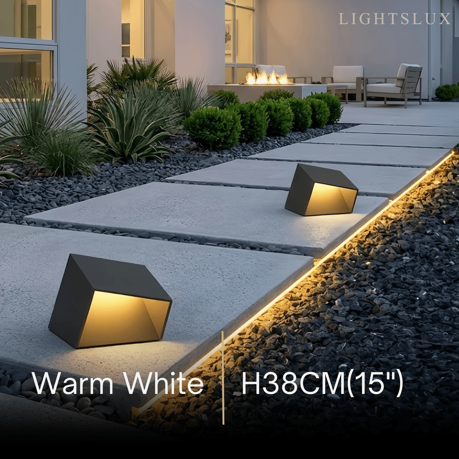 Modern Solar Pathway Lights - Black