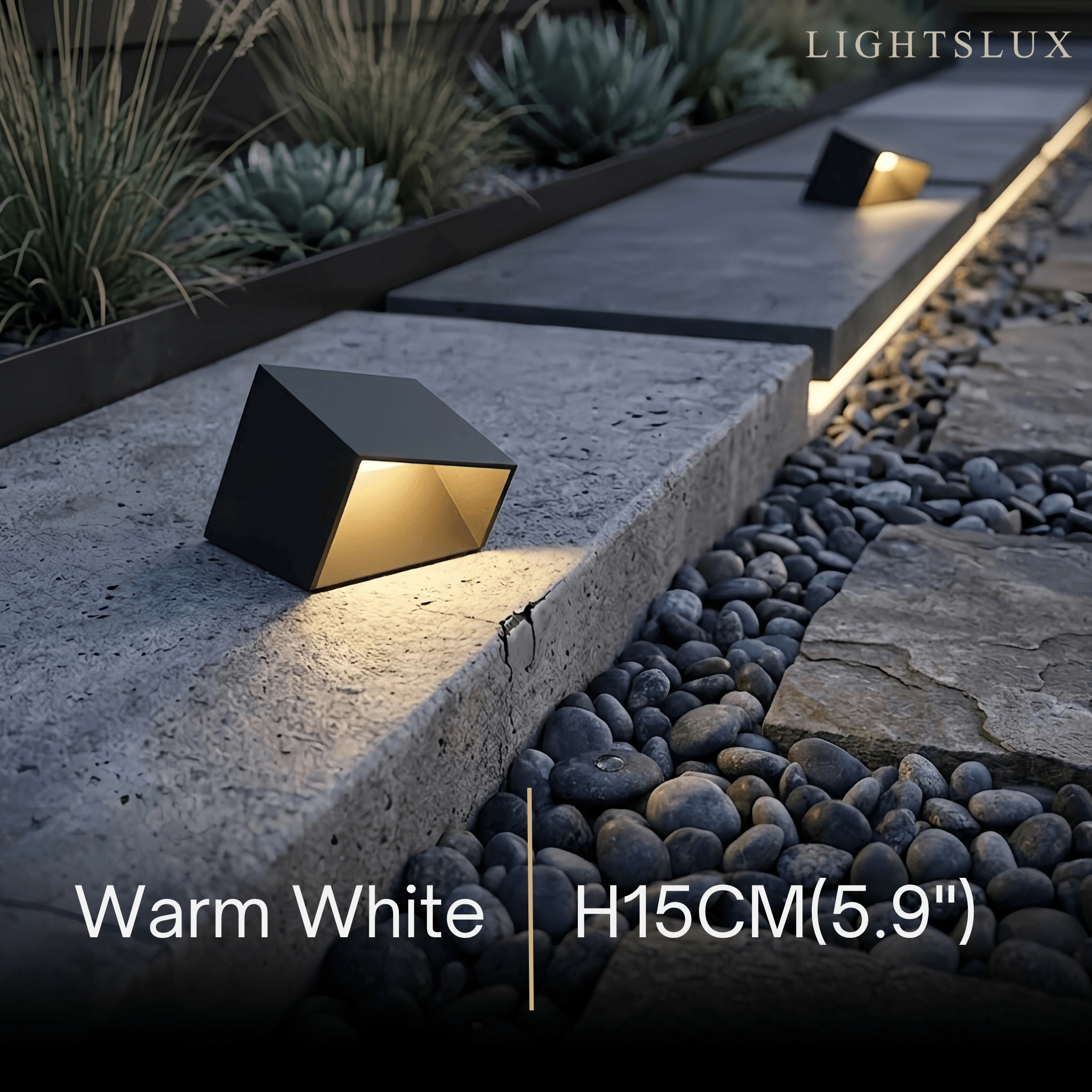 Modern Solar Pathway Lights - Black