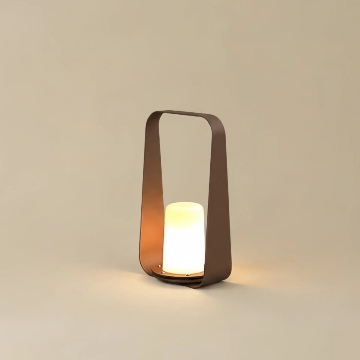 Modern Portable Floor Lamp - Rechargeable Outdoor Light in Coffee/Grey
