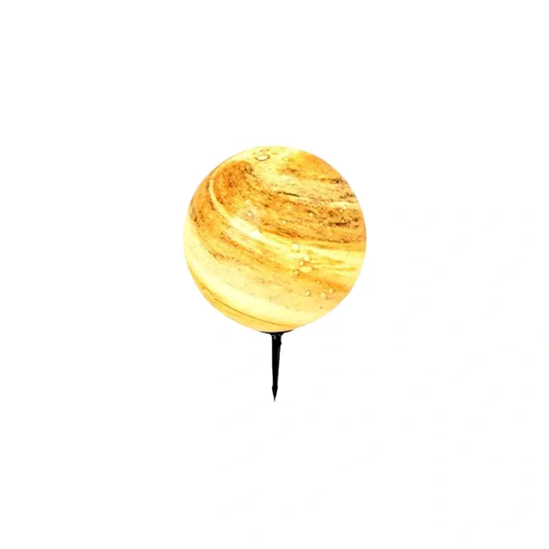 Ground Lamp – Metal in Blue & Milk Curry for Garden