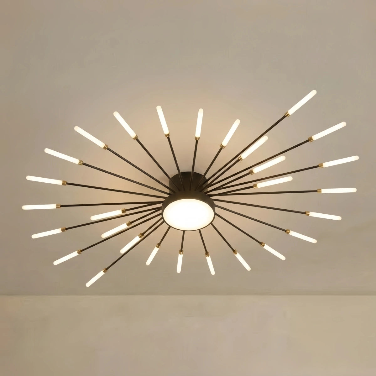 Nebula Modern Firework Ceiling Light – Gold/Black for Bedroom Dining Room Living Room