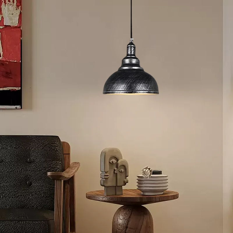 Industrial Metal Pendant Light - Copper Dome Design