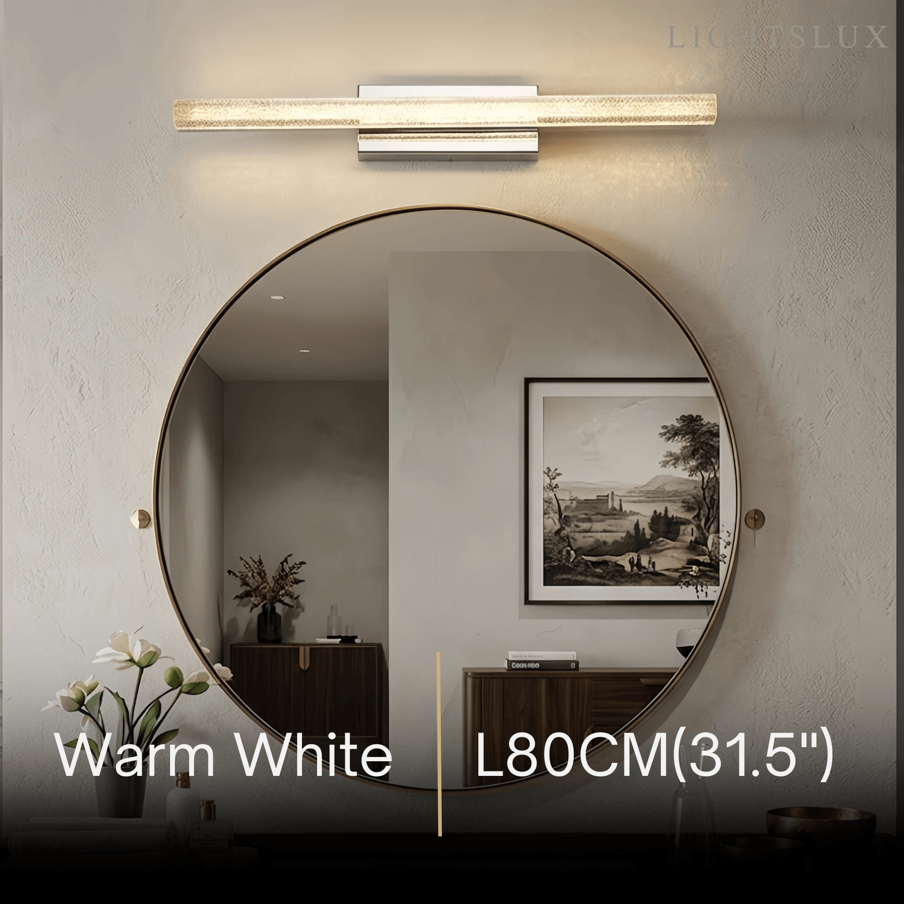 Arcato Modern Silver Vanity Light