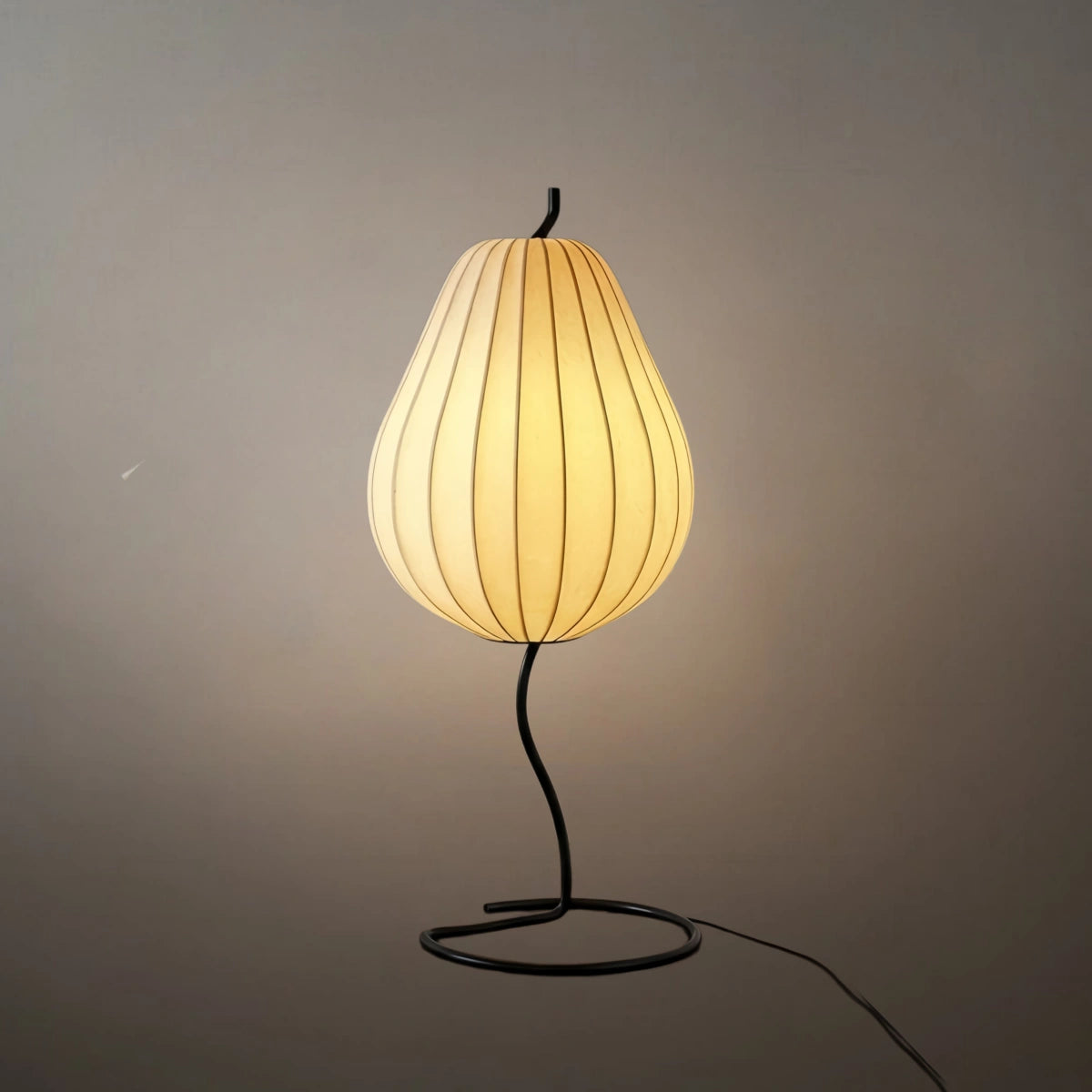 Zenno Japanese Style Floor Lamp with Pear-Shaped