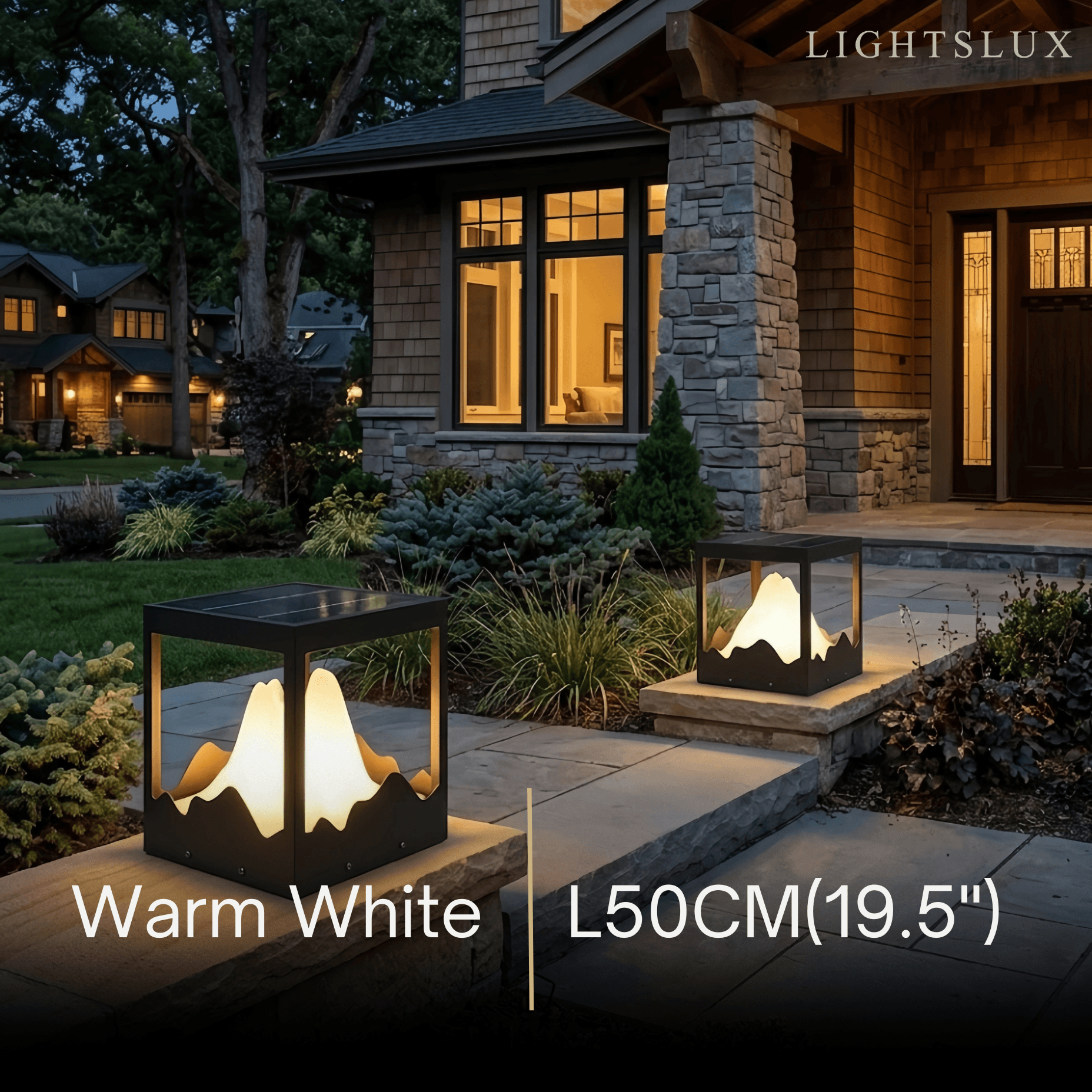 Lunara Designer Metal Outdoor Path Lamp
