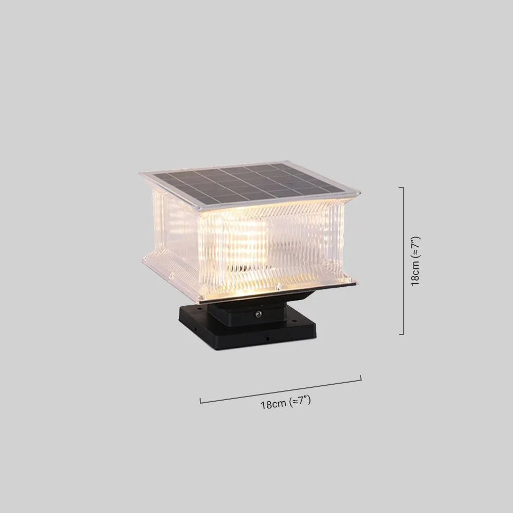 Modern Rectangular LED Outdoor Pillar Light Dimensions