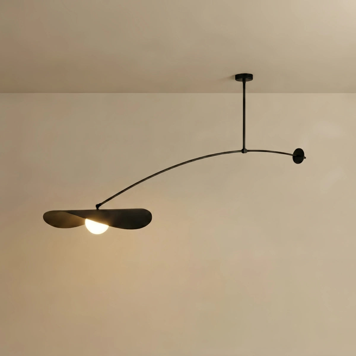 Irondale Modern Pendant Light - Black/White/Gold Metal for Living Room