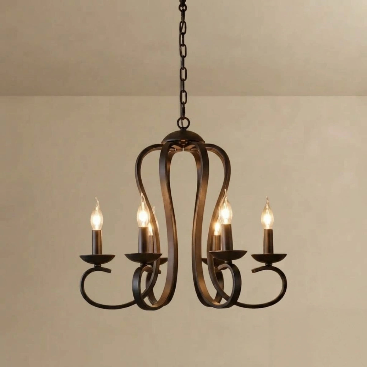 Excelis_Vintage_Candle_Chandelier_-_Metal_Multi-Light