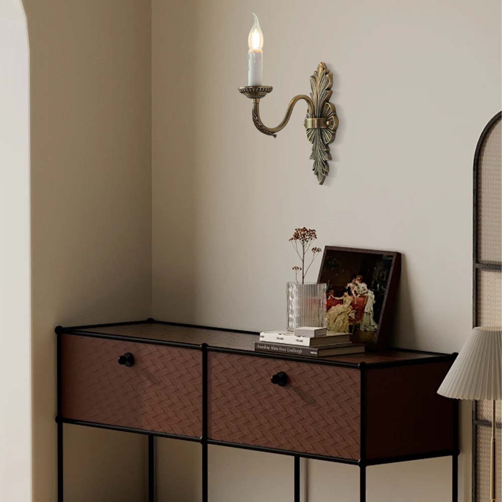 Irondale Vintage Candelabra Metal Wall Lamp