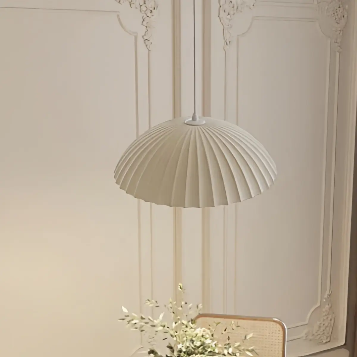 Crema Modern Single-Head Pendant Light -- Gypsum for Dining Room Details