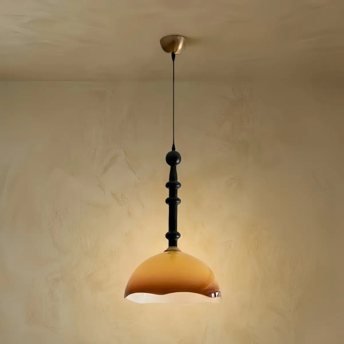 Vetro Retro Glass Pendant Light --Coffee Or White