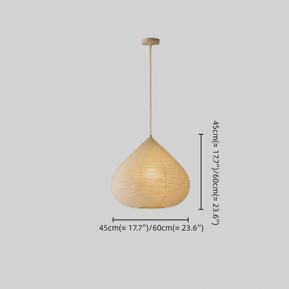 Zenno Japanese Pendant Light -- Handcrafted Parchment for Dining Room Size