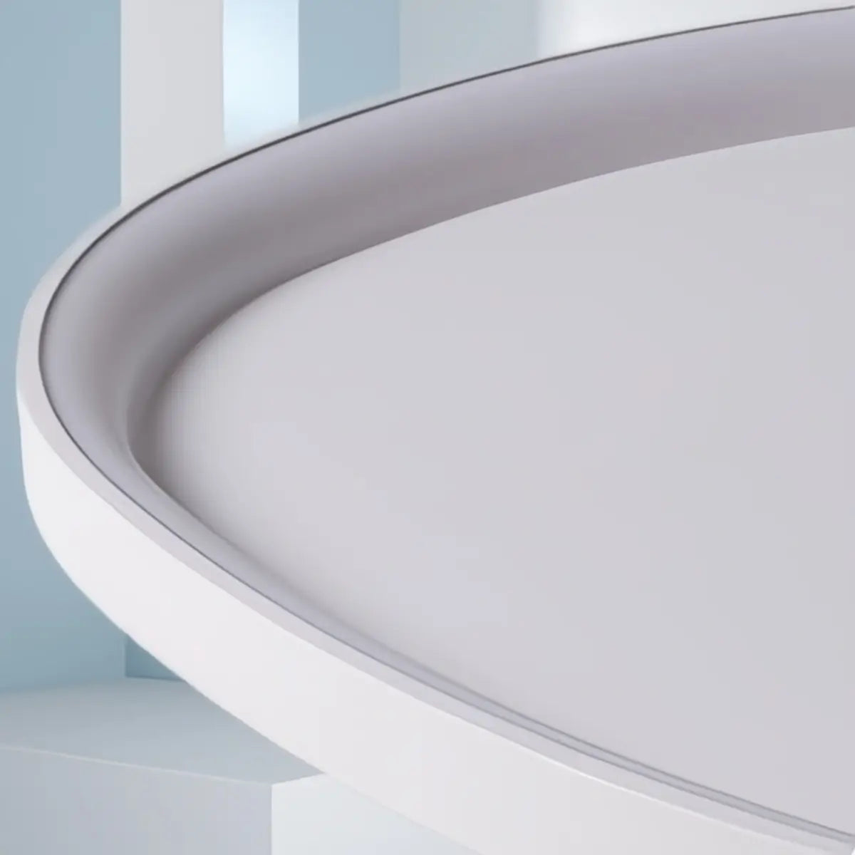 Sandora Minimalist Ceiling Light -- Metal Integrated LED White/Black for Living Room Detail