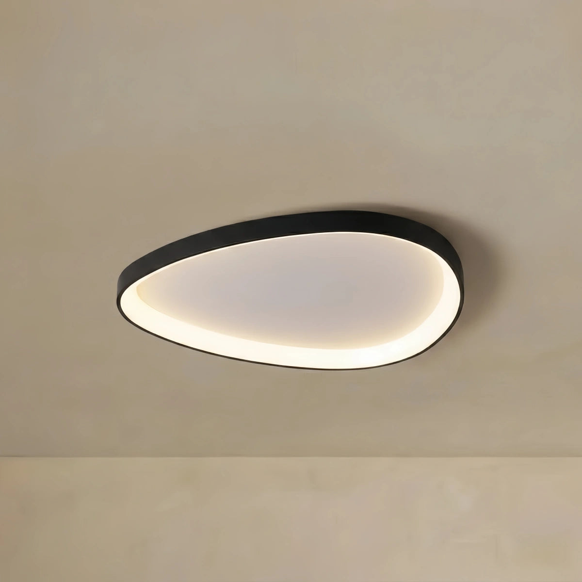 Minimalist Ceiling Light -- Metal Integrated LED White/Black for Living Room