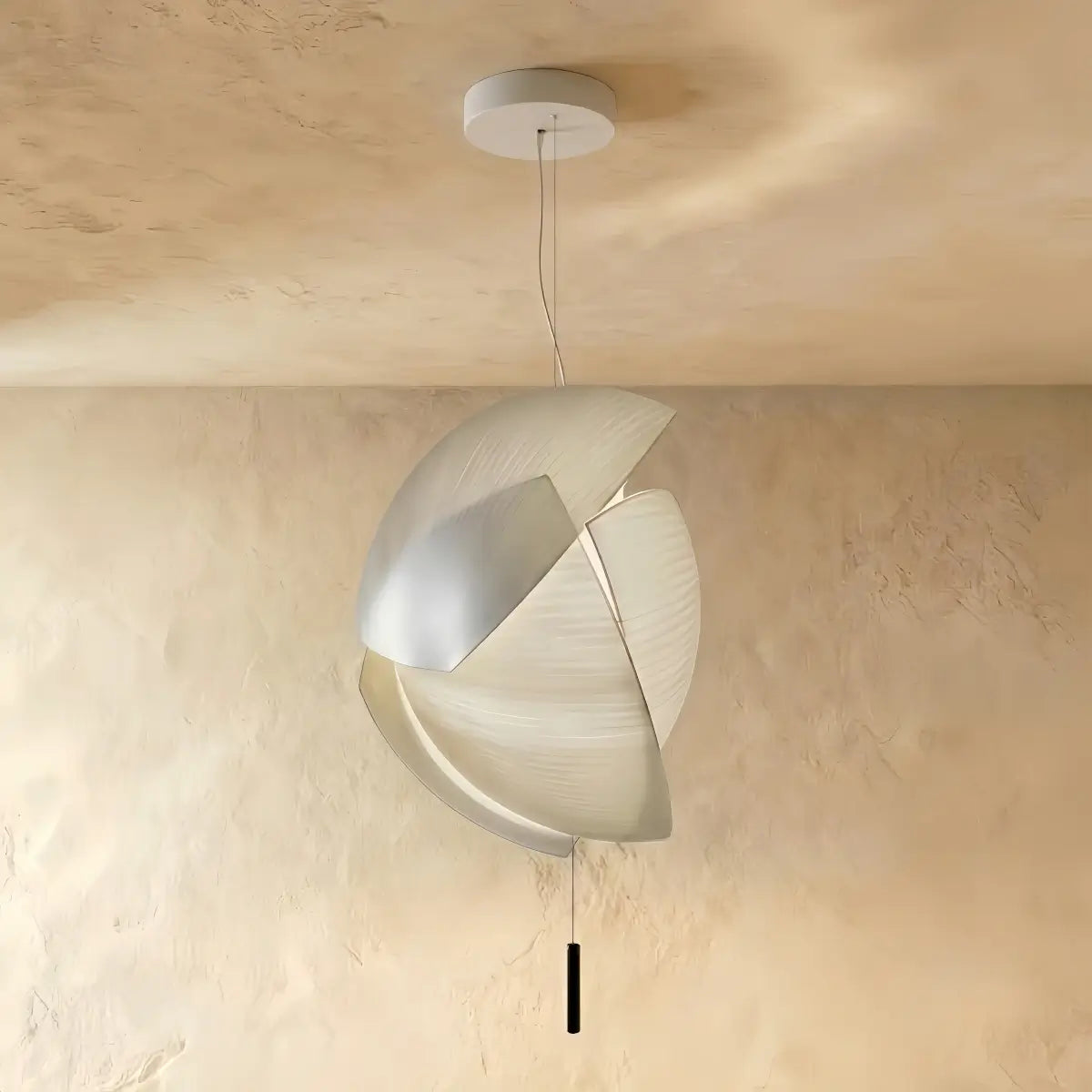 Zenno Wabi-sabi Fabric Pendant Light -- Fabric & Metal for Living Room