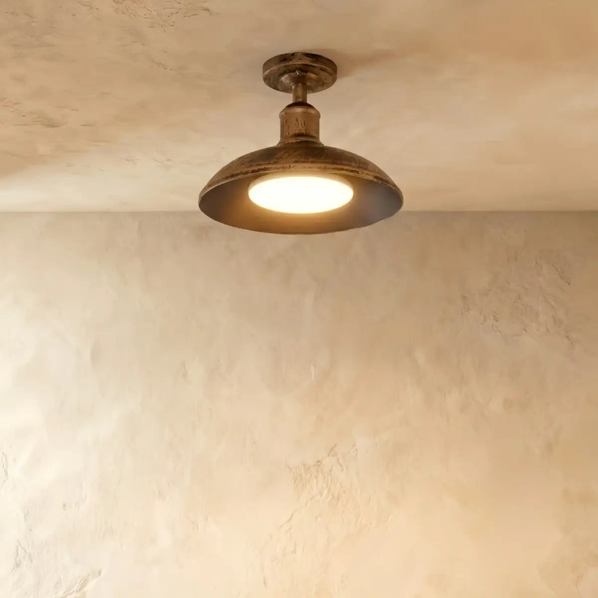 Irondale Industrial Waterproof Pendant Light -- Black/Brass Iron for Outdoor