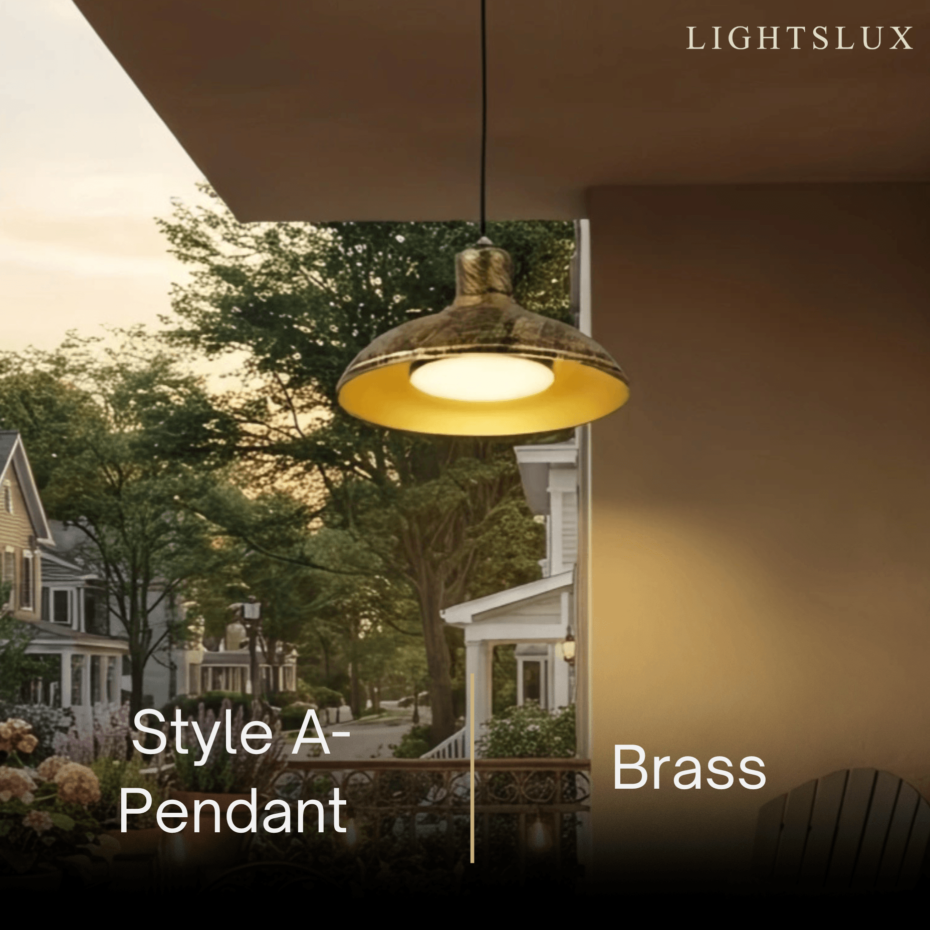 Irondale Industrial Waterproof Pendant Light -- Brass Iron for Outdoor Wall