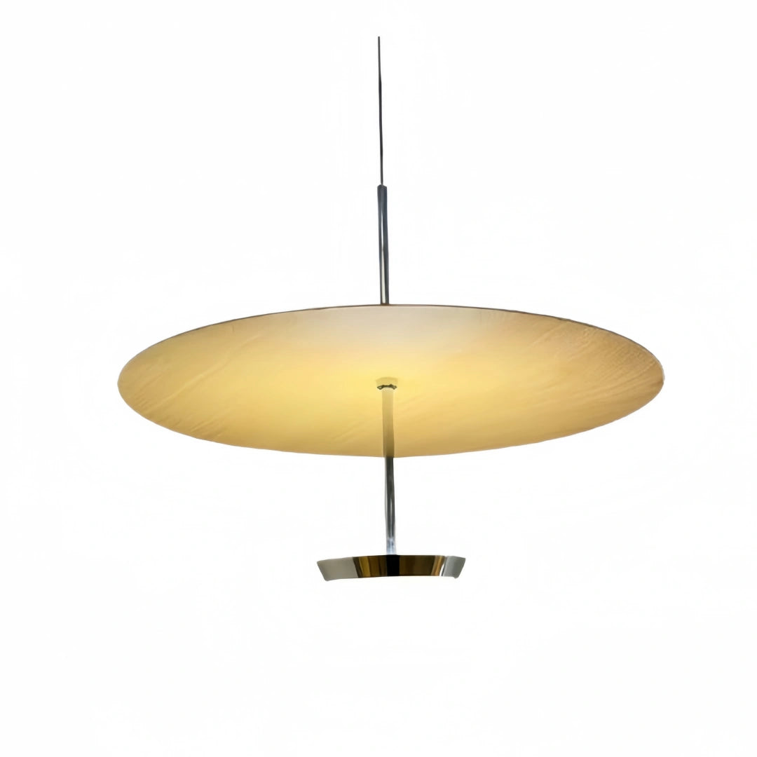 Vintage Pendant Light - Aluminum Acrylic Iron - Walnut for Dining Room