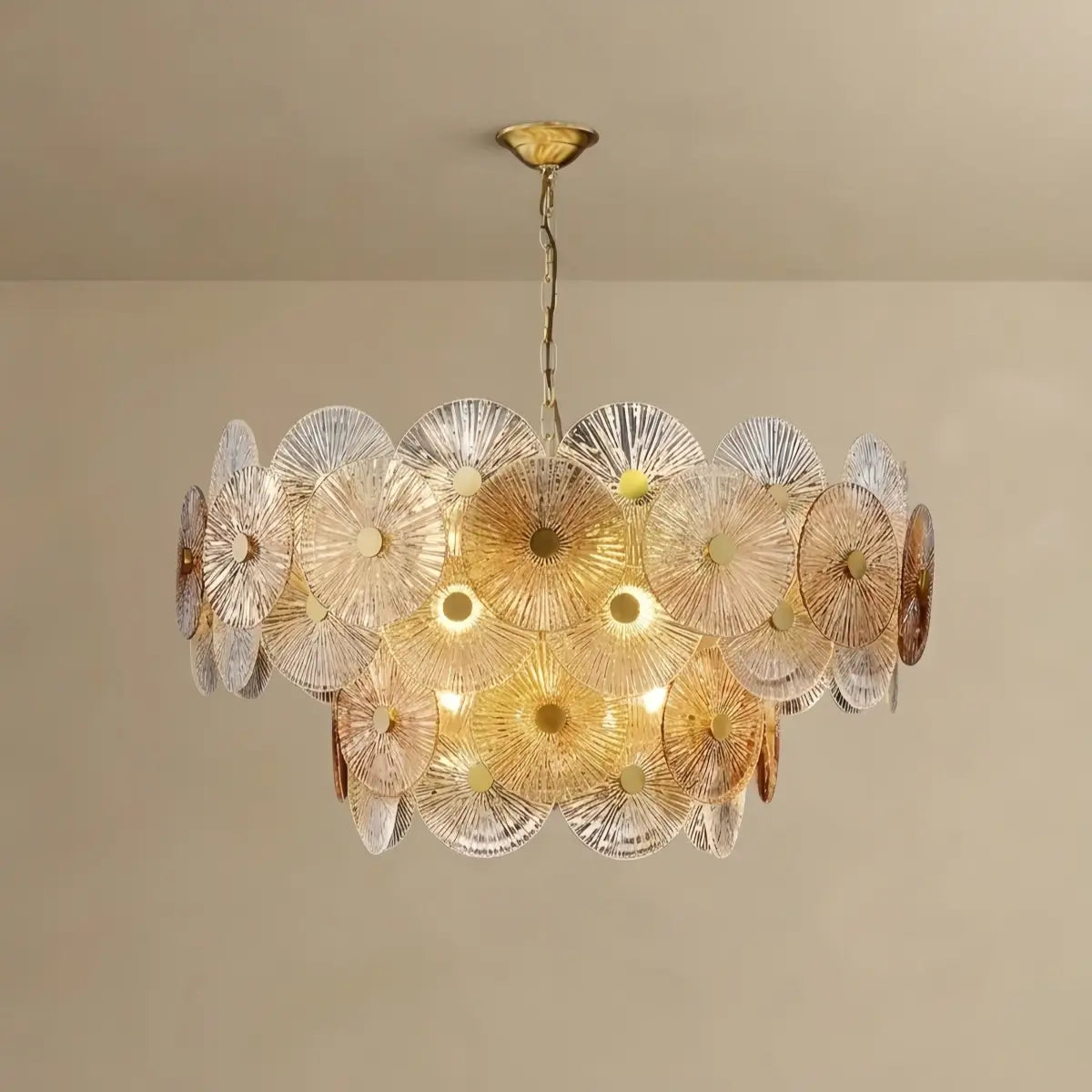 Excelis Modern Pendant Light- Glass Metal for Dining & Living
