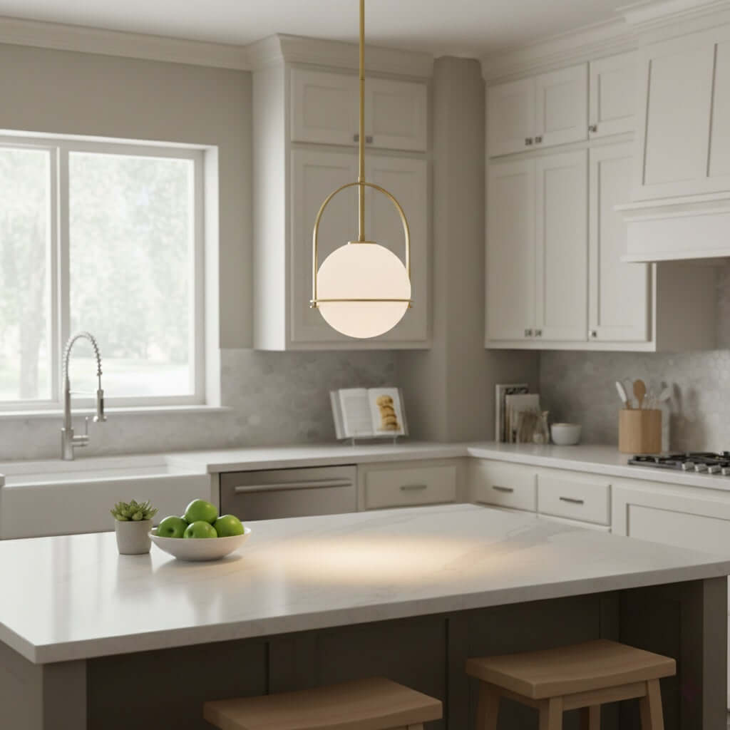 Modern_Ceiling_Light_Etched_Opal_Glass_Globe_Brass_Black