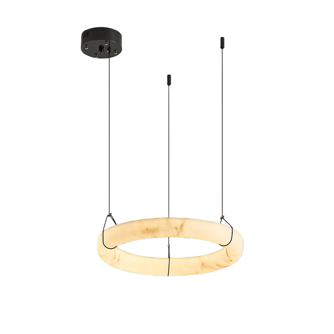 Modern Alabaster Ring Pendant Lamp