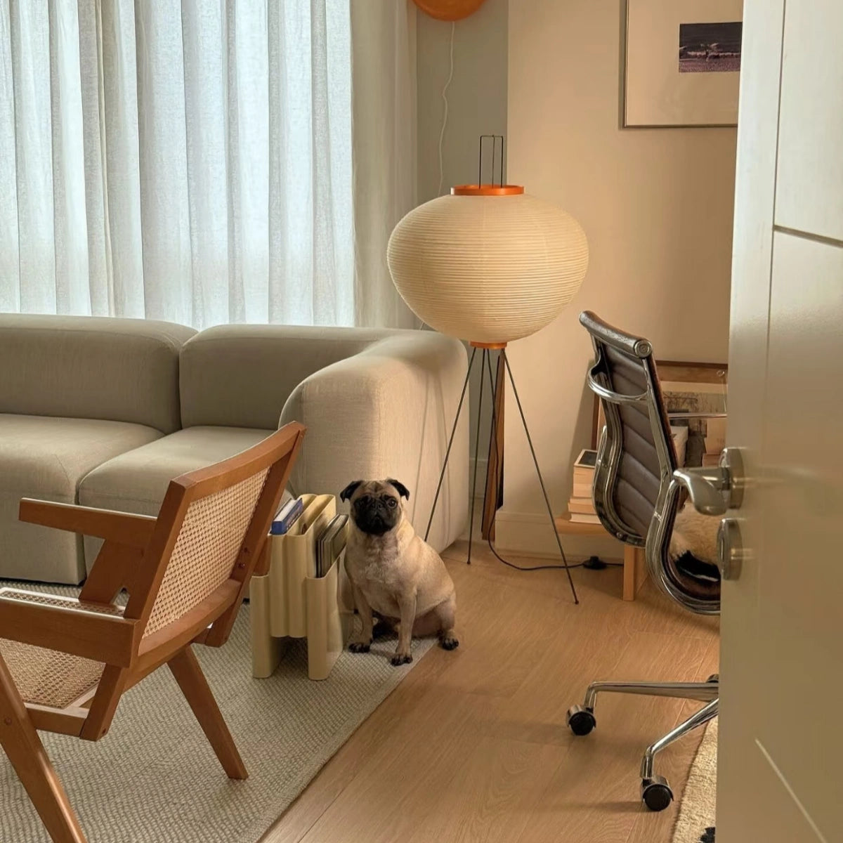 Japanese Floor Lamp – Mulberry Paper Lantern Light