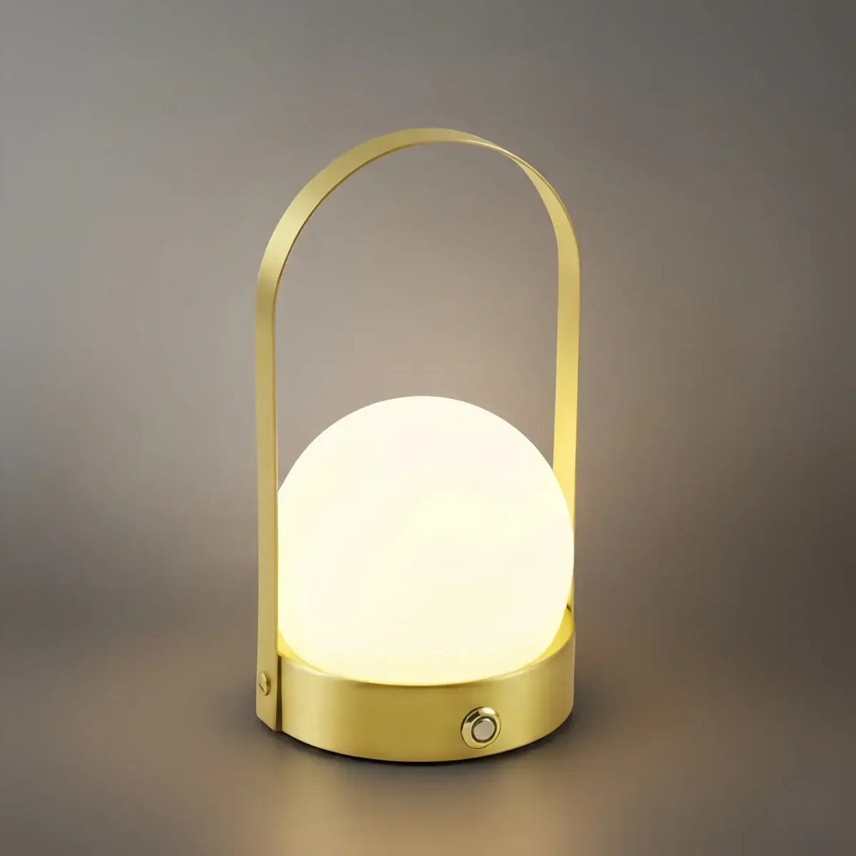 Modern Portable Table Lamp – LED Glass Lantern Light