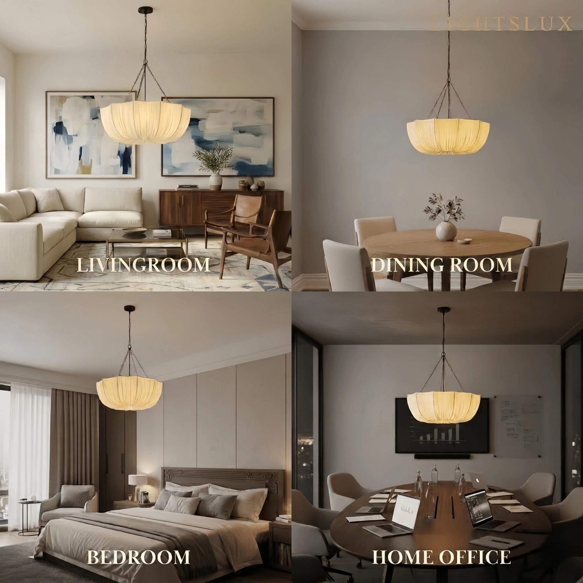 Modern Fabric Pendant Light