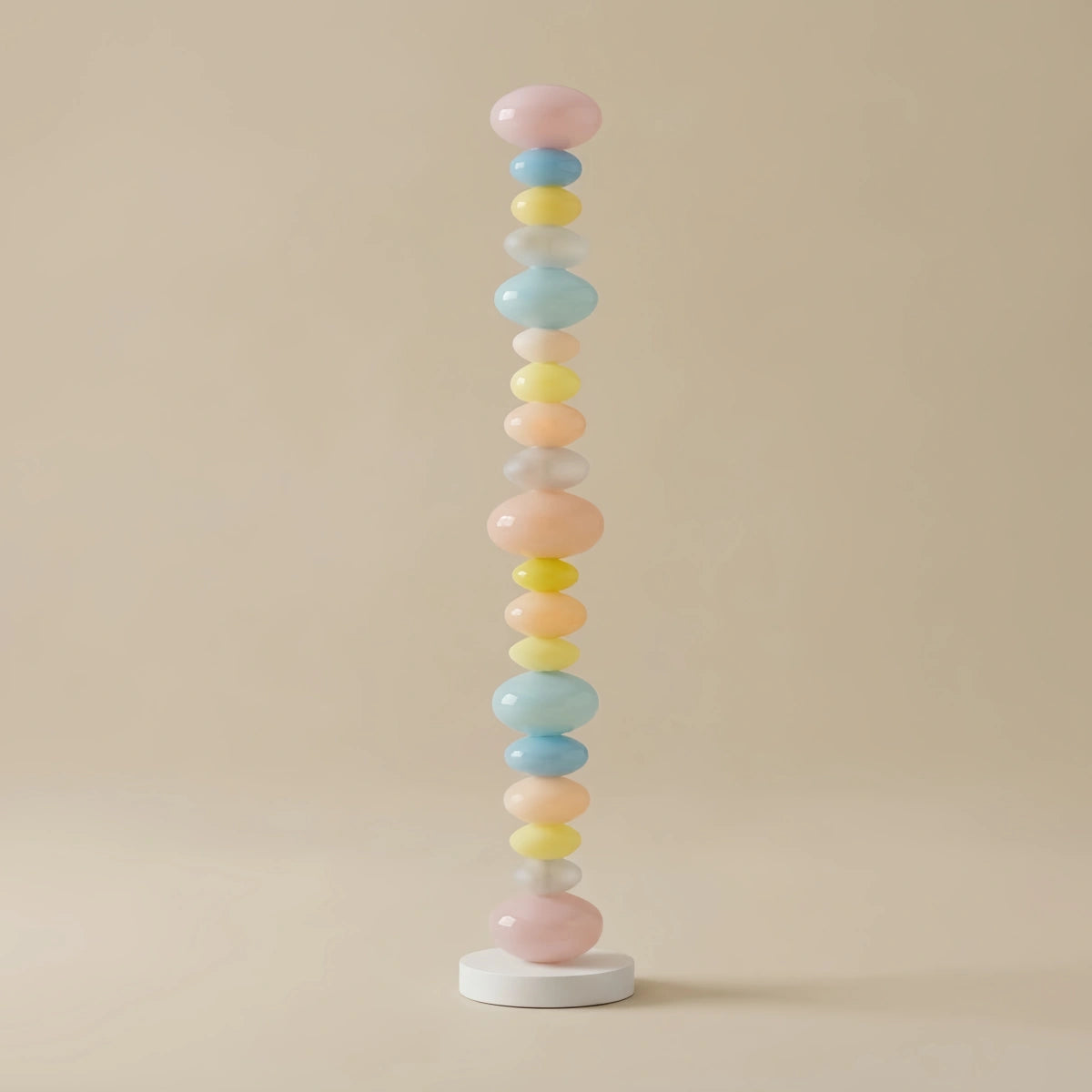 Vivara Art Deco Floor Lamp - Colourful Cylindrical Glass Design for Living Room