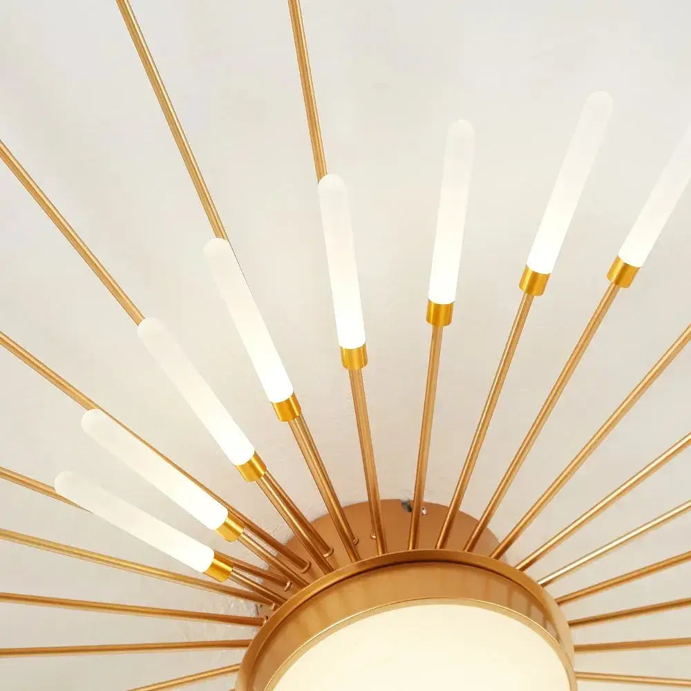 Nebula Modern Firework Ceiling Light – Gold/Black for Bedroom Dining Room Living Room