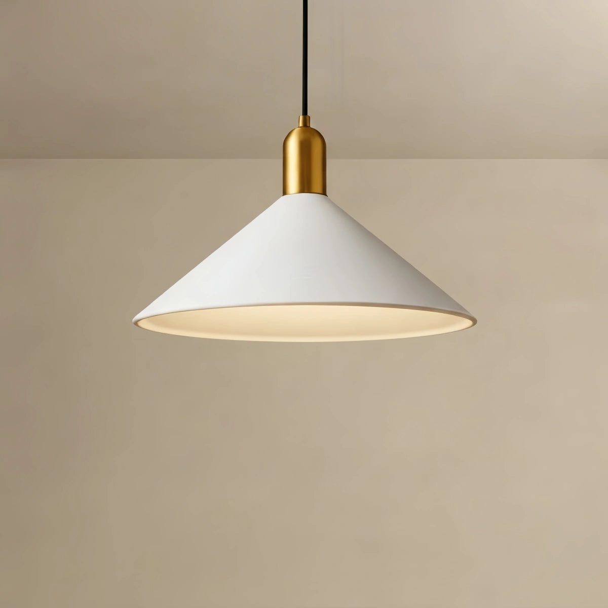 Modern Pendant Light - White/Black/Gold Metal/Acrylic for Bedroom