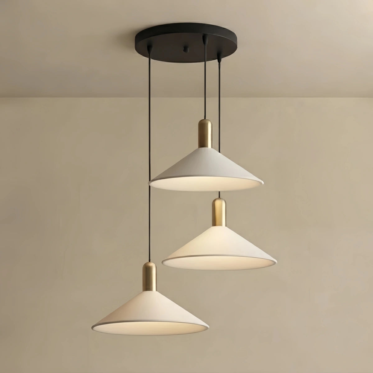 Irondale Modern Pendant Light - White/Black/Gold Metal/Acrylic
