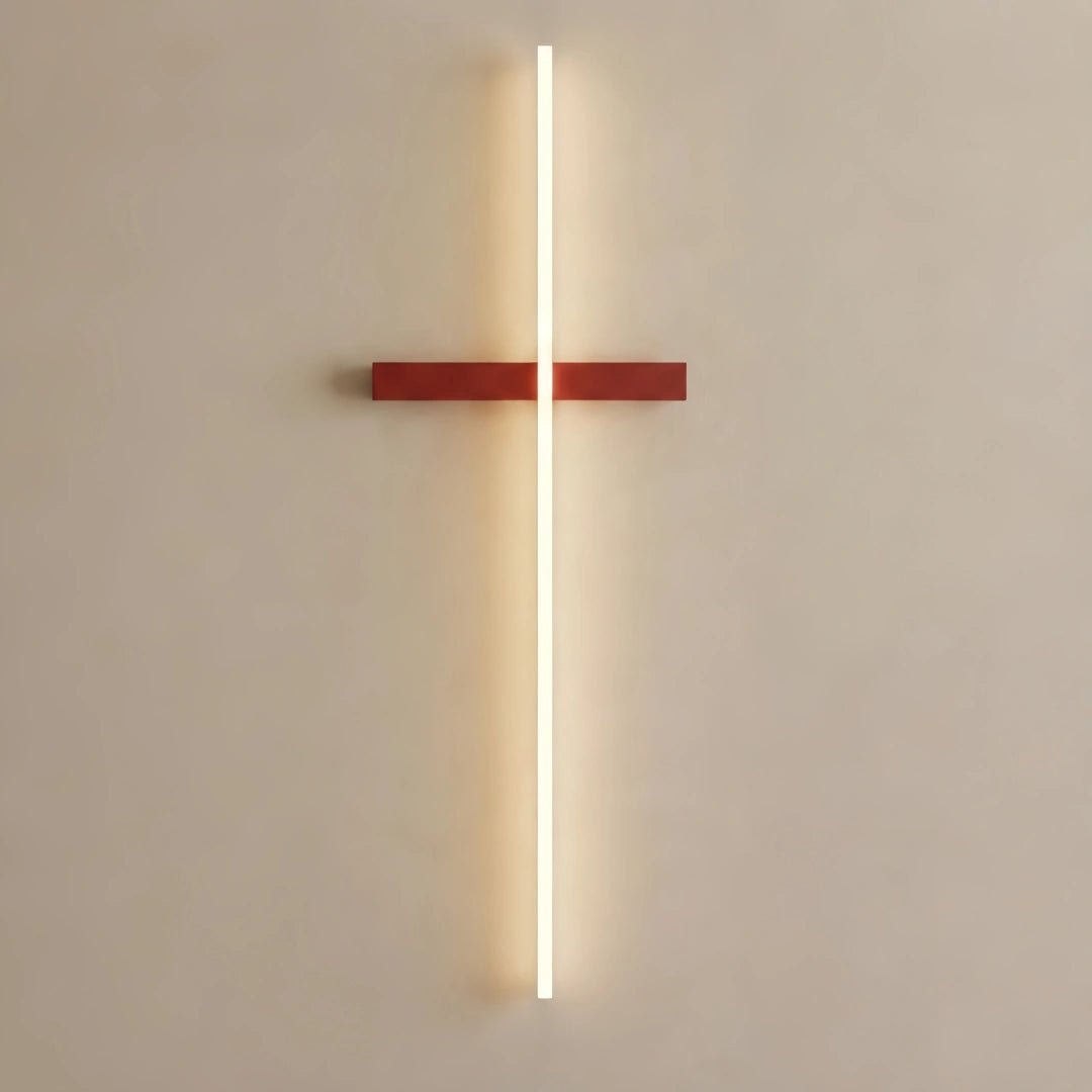 Linear LED Wall Lamp – White/ Red for Living Room