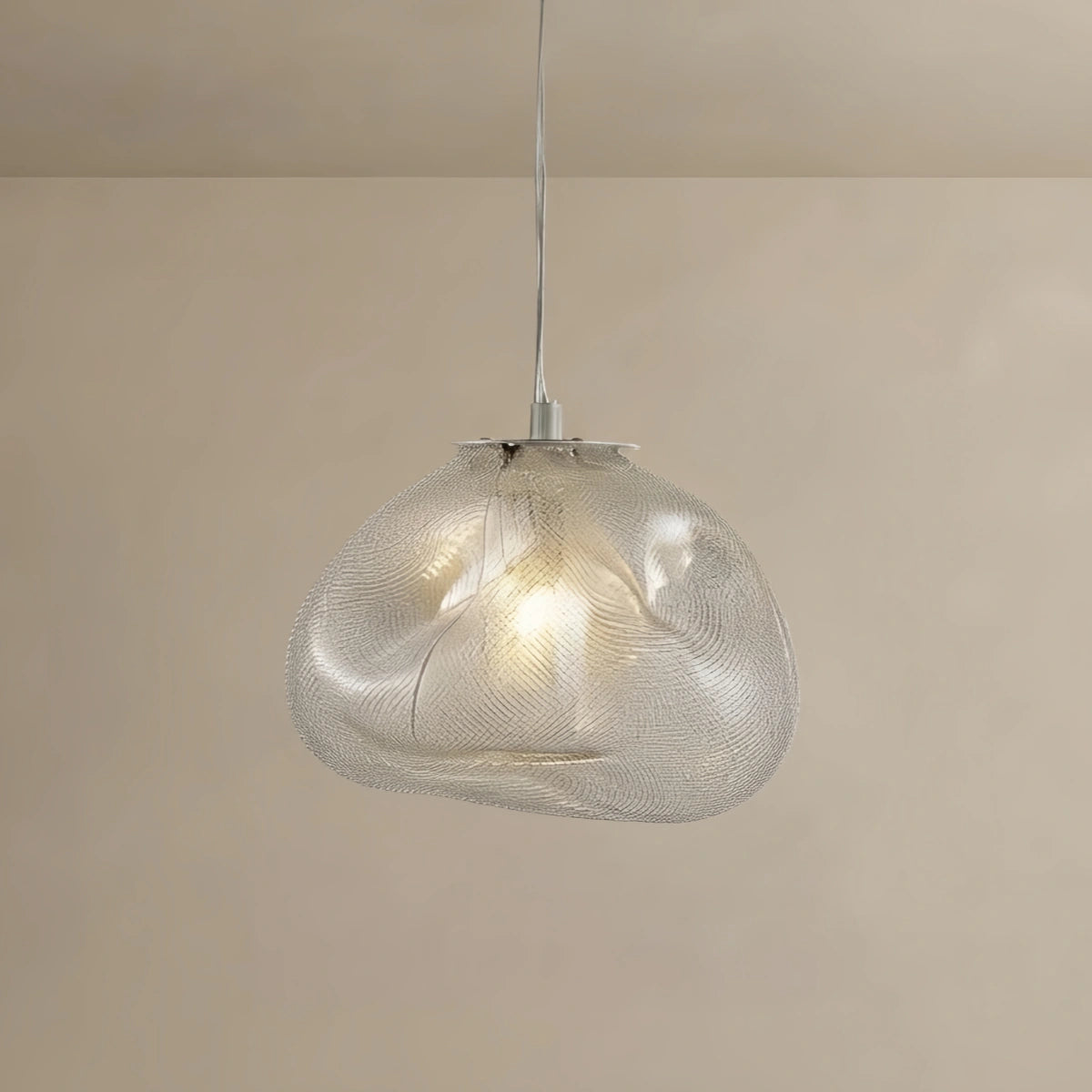 Vetro Minimalist Glass Pendant Light — Clear/Gray/Amber LED Ball 3 Sizes Dining Room