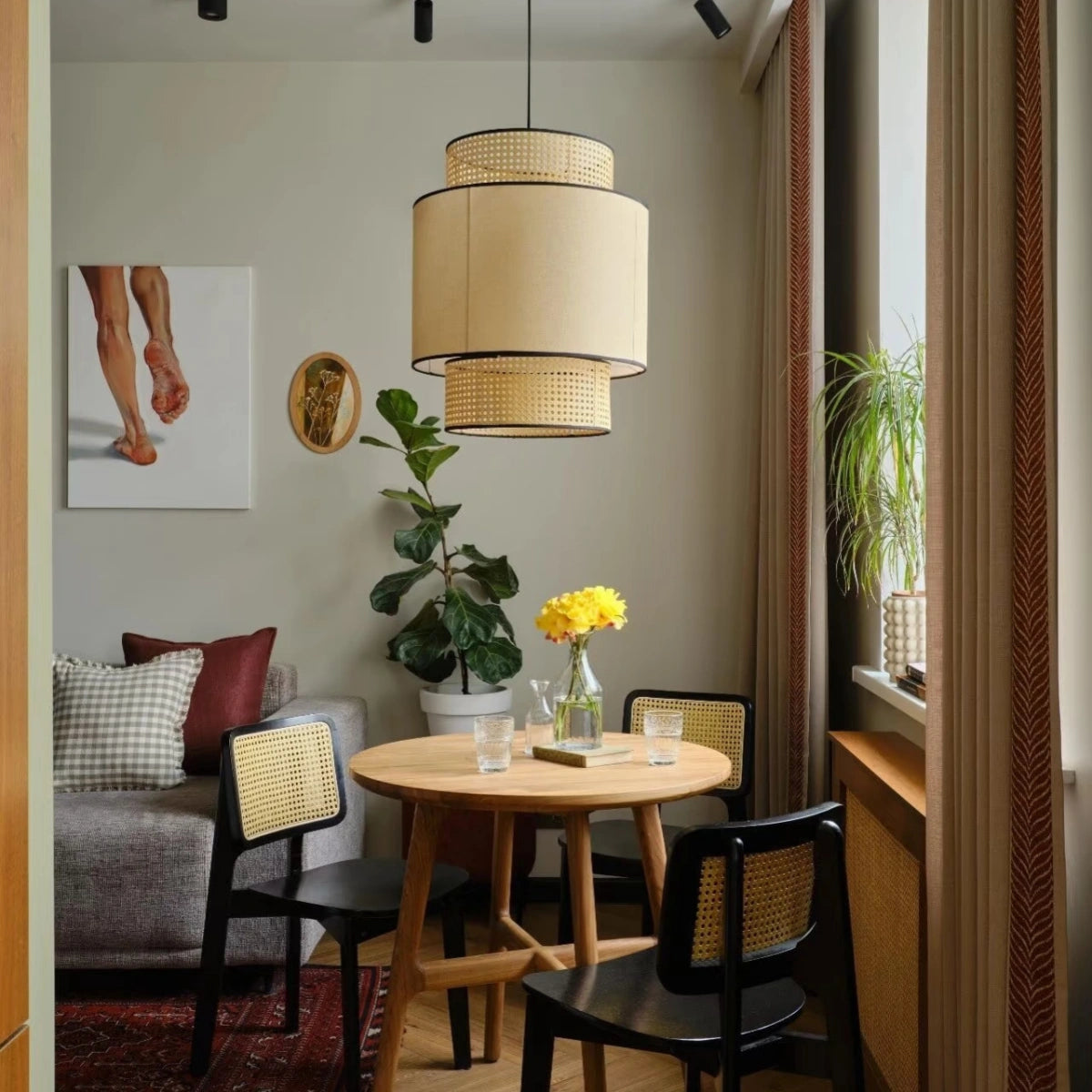 Farmhouse Pendant Light - Fabric