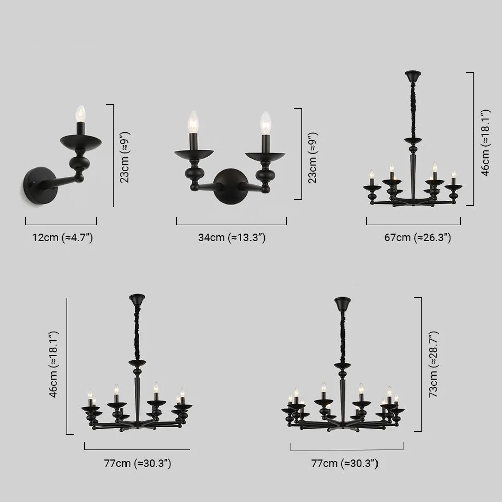 Chandelier - Convertible Wall/Pendant Light with Glass Dining/Living Room