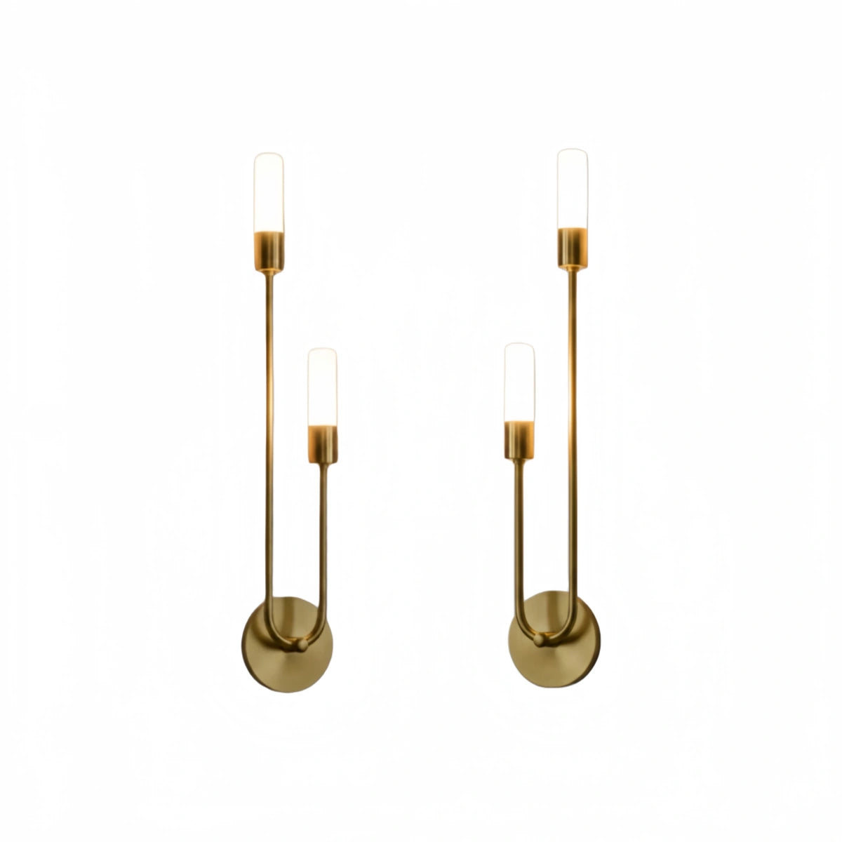 Excelis Modern U-Shaped Linear Wall Light – Gold Metal for Bedroom/Living Room