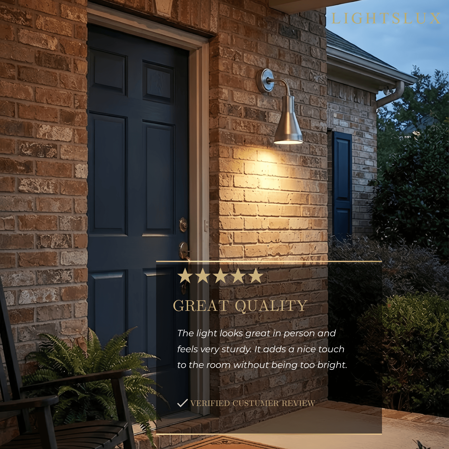 Industrial Wall Lamp--Stainless Steel for Outdoor Courtyard