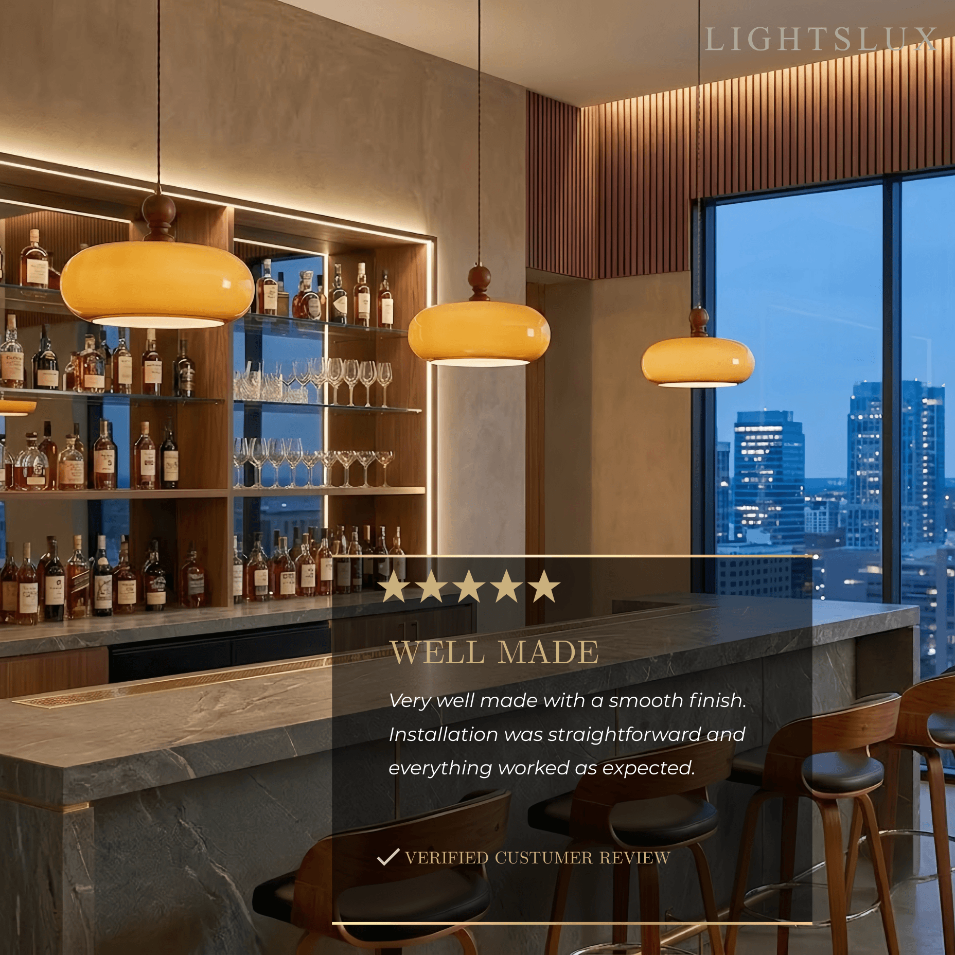 Vetro Classic Glass Pendant Light