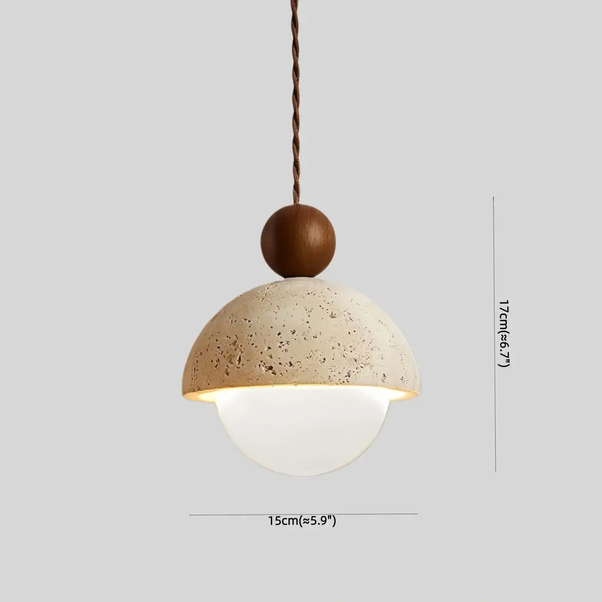 Modern Travertine Pendant Light