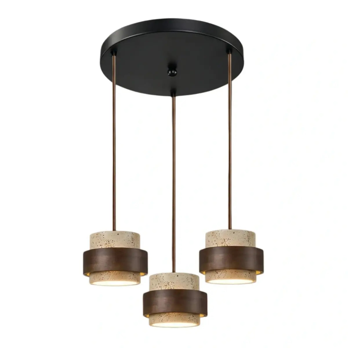 Strata Modern Travertine Pendant Light