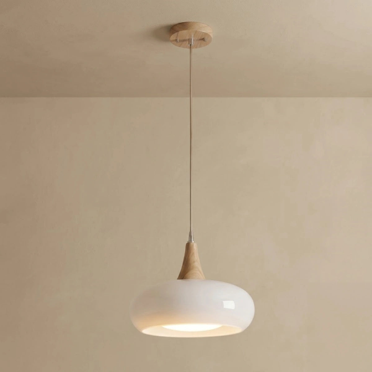 Vetro Modern Glass Pendant Light — Orange/White for Kitchen